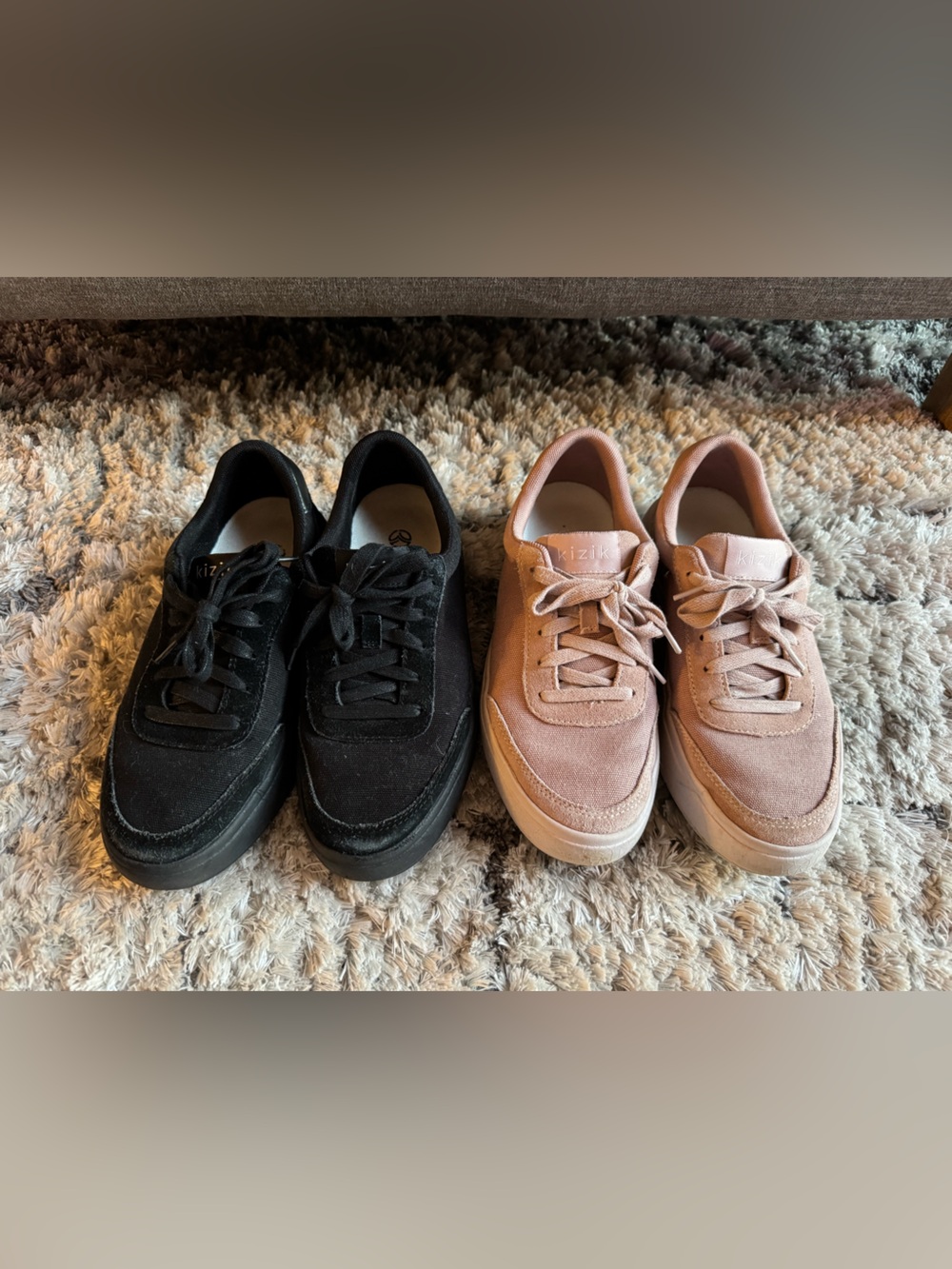 2 Pairs of Kizik Women’s Size 7 Sneakers - Dusty Rose & Black